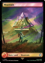 Mountain (#851) (Surge Foil)\nFallout Commander - Alternate Foil\nSingle\nMagic The Gathering