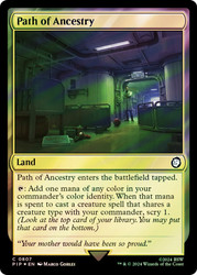 Path of Ancestry (Surge Foil)\nFallout Commander - Alternate Foil\nSingle\nMagic The Gathering