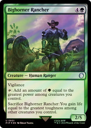 Bighorner Rancher (Surge Foil)\nFallout Commander - Alternate Foil\nSingle\nMagic The Gathering