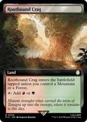 Rootbound Crag (Extended Art)\nFallout Commander - Variants\nSingle\nMagic The Gathering