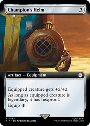 Champion's Helm (Extended Art)\nFallout Commander - Variants\nSingle\nMagic The Gathering