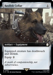 Basilisk Collar (Extended Art)\nFallout Commander - Variants\nSingle\nMagic The Gathering