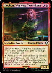 Duchess, Wayward Tavernkeep (Surge Foil)\nFallout Commander - Alternate Foil\nSingle\nMagic The Gathering