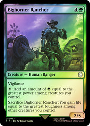 Bighorner Rancher\nFallout Commander\nSingle\nMagic The Gathering