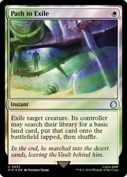 Path to Exile (Surge Foil)\nFallout Commander - Alternate Foil\nSingle\nMagic The Gathering
