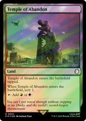Temple of Abandon (Surge Foil)\nFallout Commander - Alternate Foil\nSingle\nMagic The Gathering
