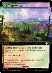 Clifftop Retreat (Extended Art) (Surge Foil)\nFallout Commander - Alternate Foil Variants\nSingle\nMagic The Gathering