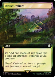 Exotic Orchard (Extended Art) (Surge Foil)\nFallout Commander - Alternate Foil Variants\nSingle\nMagic The Gathering