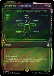 Inventory Management (Showcase) (Surge Foil)\nFallout Commander - Alternate Foil Variants\nSingle\nMagic The Gathering
