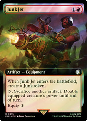 Junk Jet (Extended Art) (Surge Foil)\nFallout Commander - Alternate Foil Variants\nSingle\nMagic The Gathering