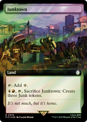 Junktown (Extended Art) (Surge Foil)\nFallout Commander - Alternate Foil Variants\nSingle\nMagic The Gathering
