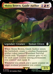 Moira Brown, Guide Author (Extended Art) (Surge Foil)\nFallout Commander - Alternate Foil Variants\nSingle\nMagic The Gathering