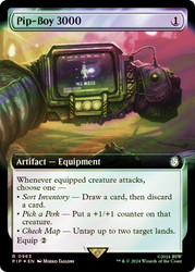 Pip-Boy 3000 (Extended Art) (Surge Foil)\nFallout Commander - Alternate Foil Variants\nSingle\nMagic The Gathering