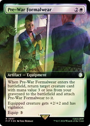 Pre-War Formalwear (Extended Art) (Surge Foil)\nFallout Commander - Alternate Foil Variants\nSingle\nMagic The Gathering