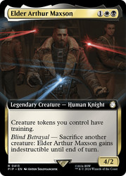 Elder Arthur Maxson (Extended Art)\nFallout Commander - Variants\nSingle\nMagic The Gathering