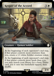 Keeper of the Accord (Extended Art)\nFallout Commander - Variants\nSingle\nMagic The Gathering