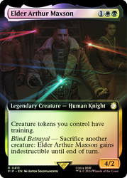 Elder Arthur Maxson (Extended Art)\nFallout Commander - Variants\nSingle\nMagic The Gathering