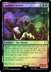 Ruthless Radrat\nFallout Commander\nSingle\nMagic The Gathering