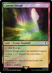 Canyon Slough (Surge Foil)\nFallout Commander - Alternate Foil\nSingle\nMagic The Gathering