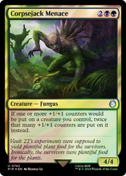 Corpsejack Menace (Surge Foil)\nFallout Commander - Alternate Foil\nSingle\nMagic The Gathering