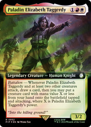 Paladin Elizabeth Taggerdy (Extended Art) (Surge Foil)\nFallout Commander - Alternate Foil Variants\nSingle\nMagic The Gathering