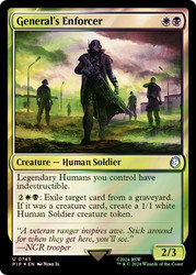 General's Enforcer (Surge Foil)\nFallout Commander - Alternate Foil\nSingle\nMagic The Gathering