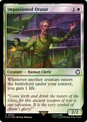 Impassioned Orator (Surge Foil)\nFallout Commander - Alternate Foil\nSingle\nMagic The Gathering