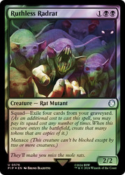 Ruthless Radrat (Surge Foil)\nFallout Commander - Alternate Foil\nSingle\nMagic The Gathering