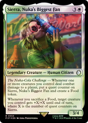 Sierra, Nuka's Biggest Fan (Surge Foil)\nFallout Commander - Alternate Foil\nSingle\nMagic The Gathering