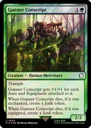 Gunner Conscript (Surge Foil)\nFallout Commander - Alternate Foil\nSingle\nMagic The Gathering