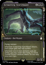 Screeching Scorchbeast (Showcase)\nFallout Commander - Variants\nSingle\nMagic The Gathering