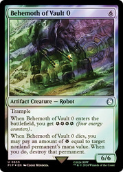 Behemoth of Vault 0 (Surge Foil)\nFallout Commander - Alternate Foil\nSingle\nMagic The Gathering
