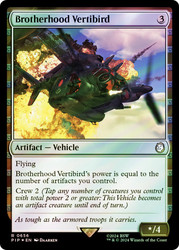 Brotherhood Vertibird (Surge Foil)\nFallout Commander - Alternate Foil\nSingle\nMagic The Gathering