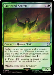 Cathedral Acolyte (Surge Foil)\nFallout Commander - Alternate Foil\nSingle\nMagic The Gathering
