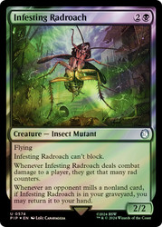 Infesting Radroach (Surge Foil)\nFallout Commander - Alternate Foil\nSingle\nMagic The Gathering