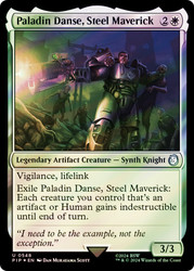 Paladin Danse, Steel Maverick (Surge Foil)\nFallout Commander - Alternate Foil\nSingle\nMagic The Gathering