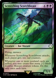 Screeching Scorchbeast (Surge Foil)\nFallout Commander - Alternate Foil\nSingle\nMagic The Gathering