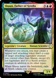 Shaun, Father of Synths (Surge Foil)\nFallout Commander - Alternate Foil\nSingle\nMagic The Gathering