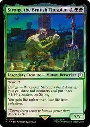 Strong, the Brutish Thespian (Surge Foil)\nFallout Commander - Alternate Foil\nSingle\nMagic The Gathering