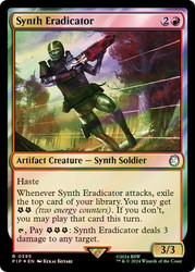 Synth Eradicator (Surge Foil)\nFallout Commander - Alternate Foil\nSingle\nMagic The Gathering