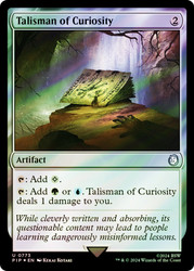Talisman of Curiosity (Surge Foil)\nFallout Commander - Alternate Foil\nSingle\nMagic The Gathering