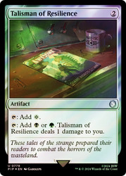 Talisman of Resilience (Surge Foil)\nFallout Commander - Alternate Foil\nSingle\nMagic The Gathering