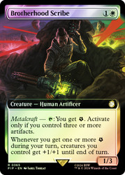 Brotherhood Scribe (Extended Art)\nFallout Commander - Variants\nSingle\nMagic The Gathering