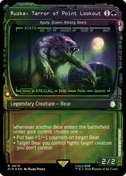 Ayula, Queen Among Bears (Ruzka, Terror of Point Lookout) (Showcase) (Surge Foil)\nFallout Commander - Alternate Foil Variants\nSingle\nMagic The Gathering