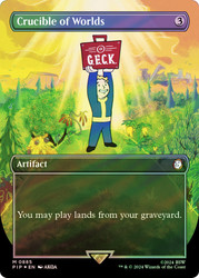 Crucible of Worlds (Borderless) (Surge Foil)\nFallout Commander - Alternate Foil Variants\nSingle\nMagic The Gathering