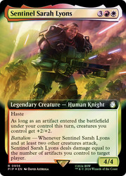 Sentinel Sarah Lyons (Extended Art) (Surge Foil)\nFallout Commander - Alternate Foil Variants\nSingle\nMagic The Gathering