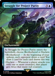 Struggle for Project Purity (Extended Art) (Surge Foil)\nFallout Commander - Alternate Foil Variants\nSingle\nMagic The Gathering