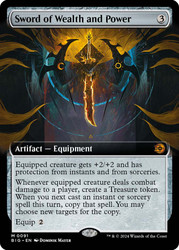 Sword of Wealth and Power (#091) (Extended Art)\nThe Big Score - Variants\nSingle\nMagic The Gathering
