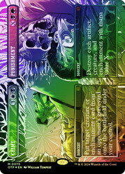 Crime // Punishment (Borderless) (Textured Foil)\nBreaking News - Alternate Foil\nSingle\nMagic The Gathering