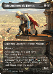 Ezio Auditore da Firenze (#113) (Borderless)\nAssassin's Creed - Variants\nSingle\nMagic The Gathering